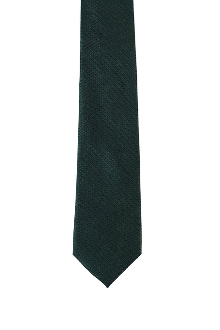 Koyu Yeşil Desenli Kravat