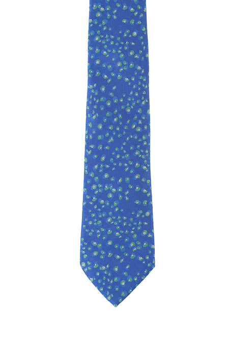 Mavi İtalyan Desenli Kravat