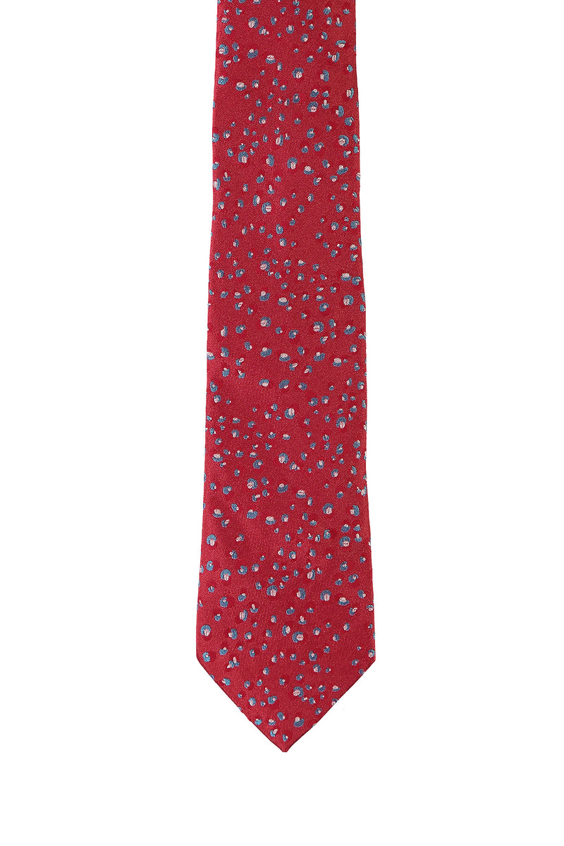Koyu Kırmızı İtalyan Desenli Kravat