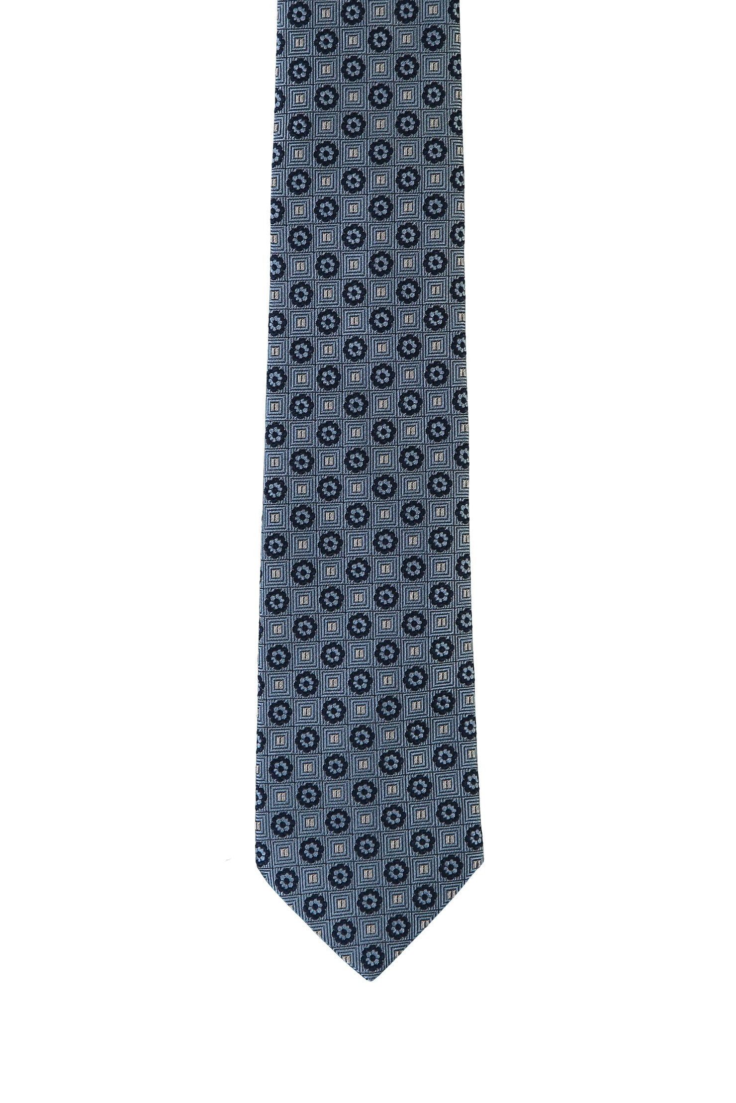 Mavi İtalyan Desenli Kravat
