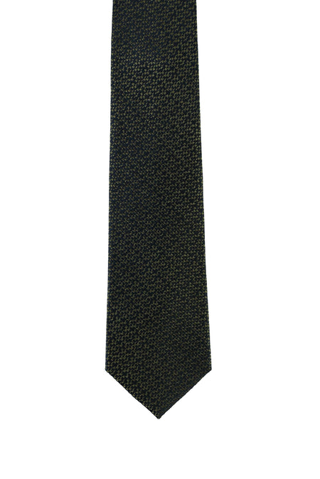 Orta Haki Desenli Kravat