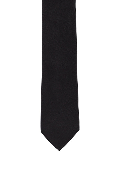 Siyah İtalyan Düz Kravat