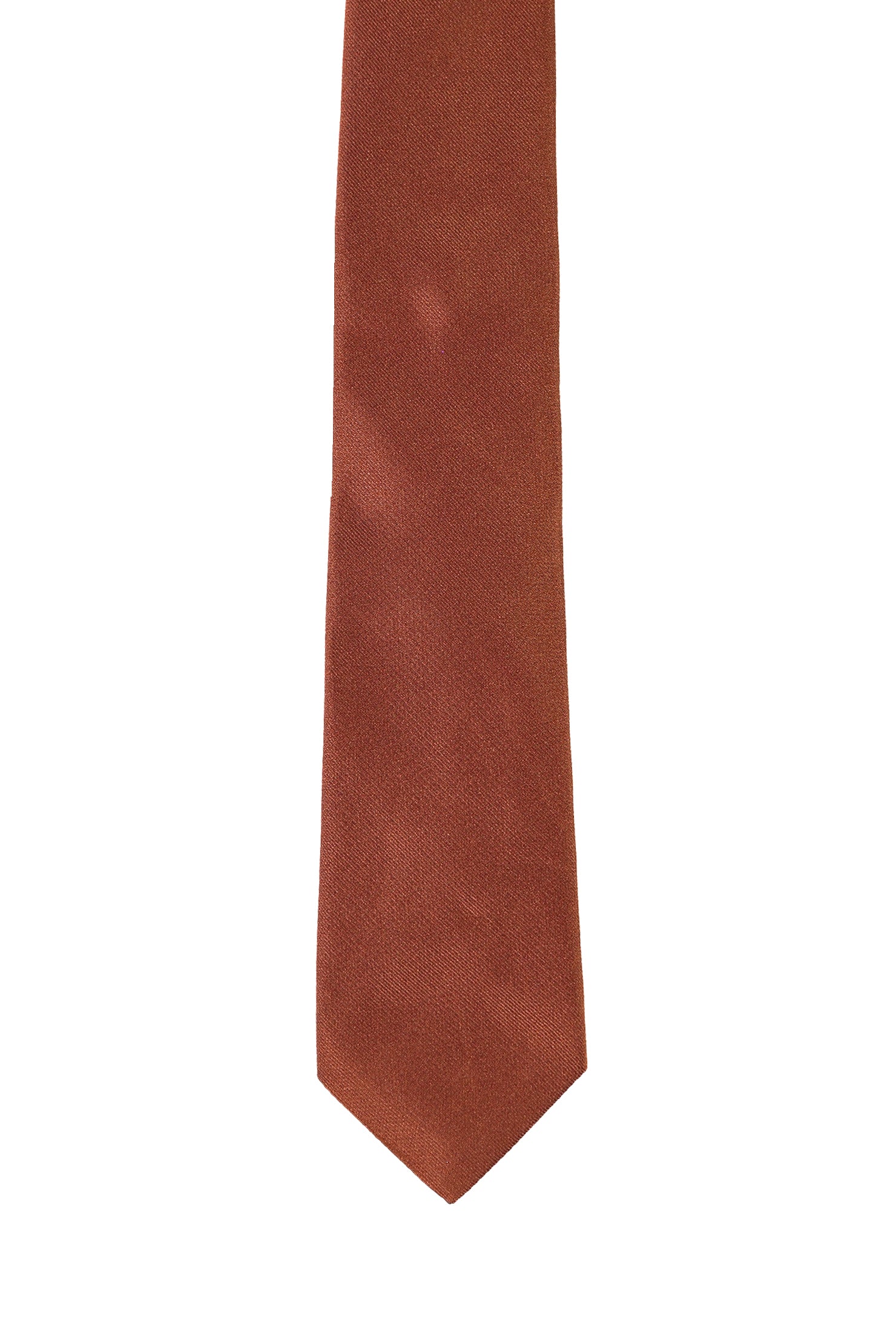 Kiremit İtalyan Düz Kravat