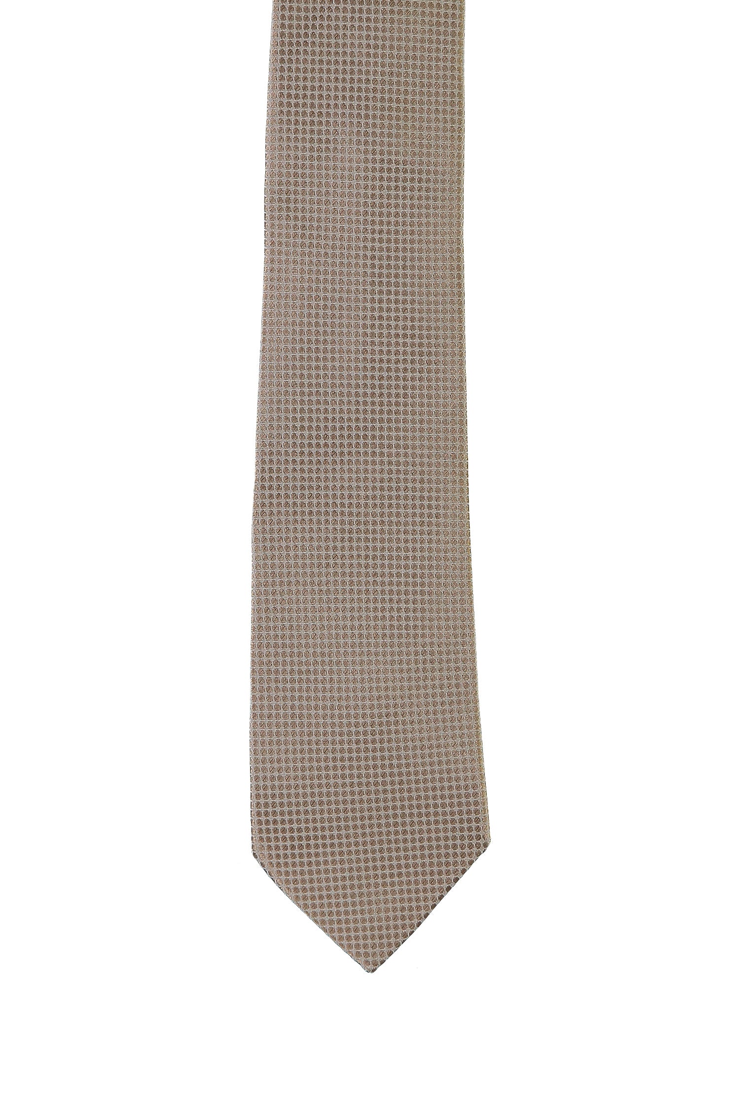 Orta Bej İtalyan Desenli Kravat