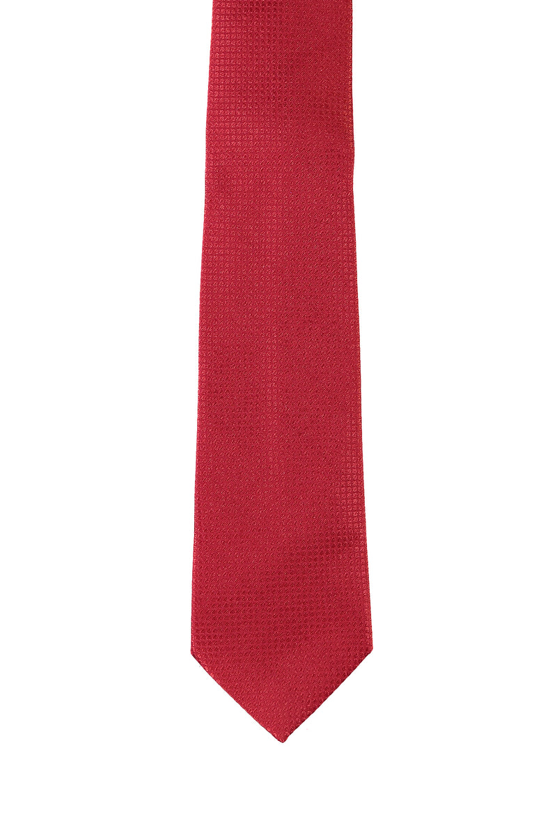 Koyu Kırmızı İtalyan Desenli Kravat
