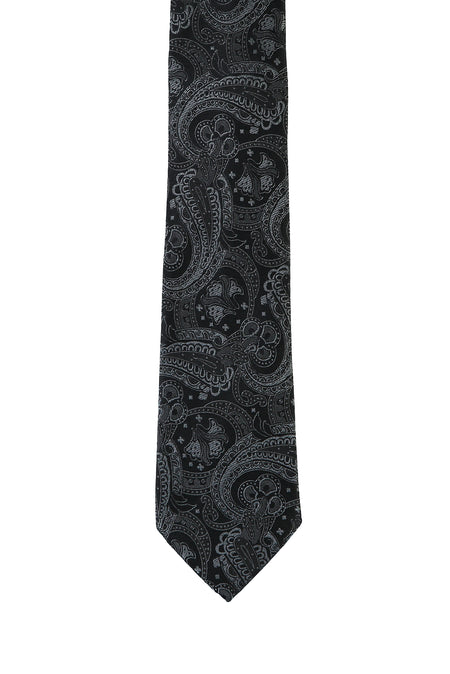 Koyu Lacivert İtalyan Desenli Kravat