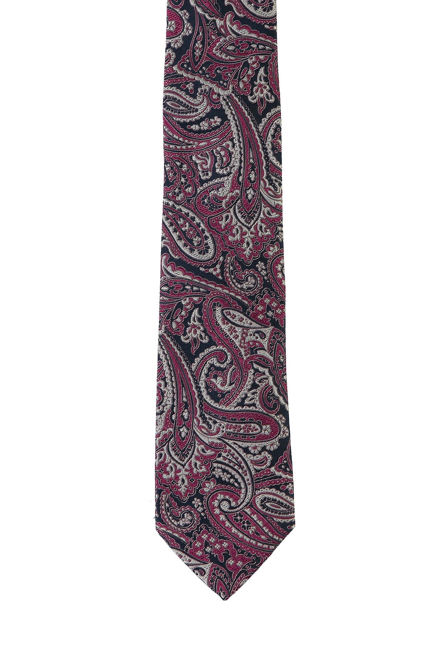 Koyu Mor İtalyan Desenli Kravat