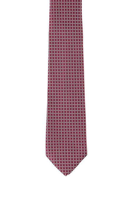 Fuşya İtalyan Desenli Kravat