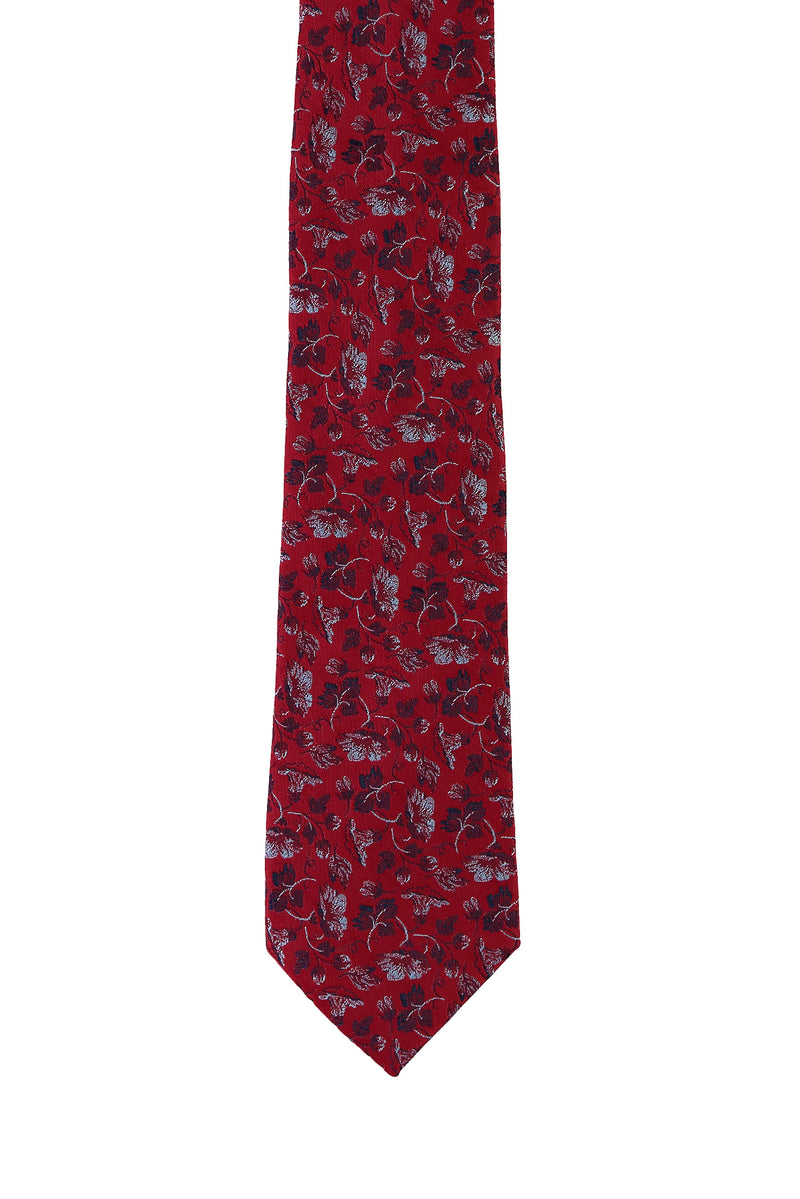 Koyu Kırmızı İtalyan Desenli Kravat