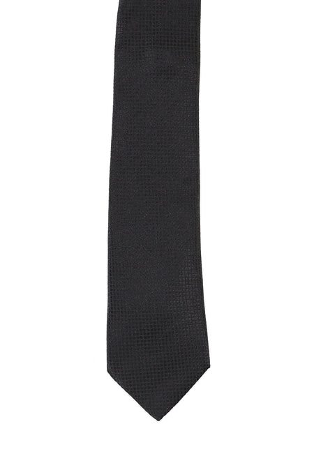 Siyah İtalyan Desenli Kravat