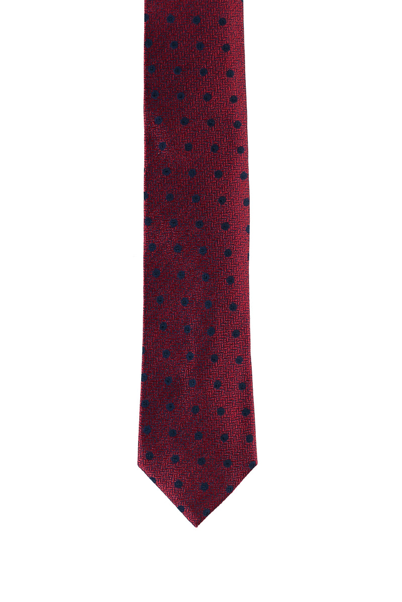 Açık Kırmızı Desenli Kravat