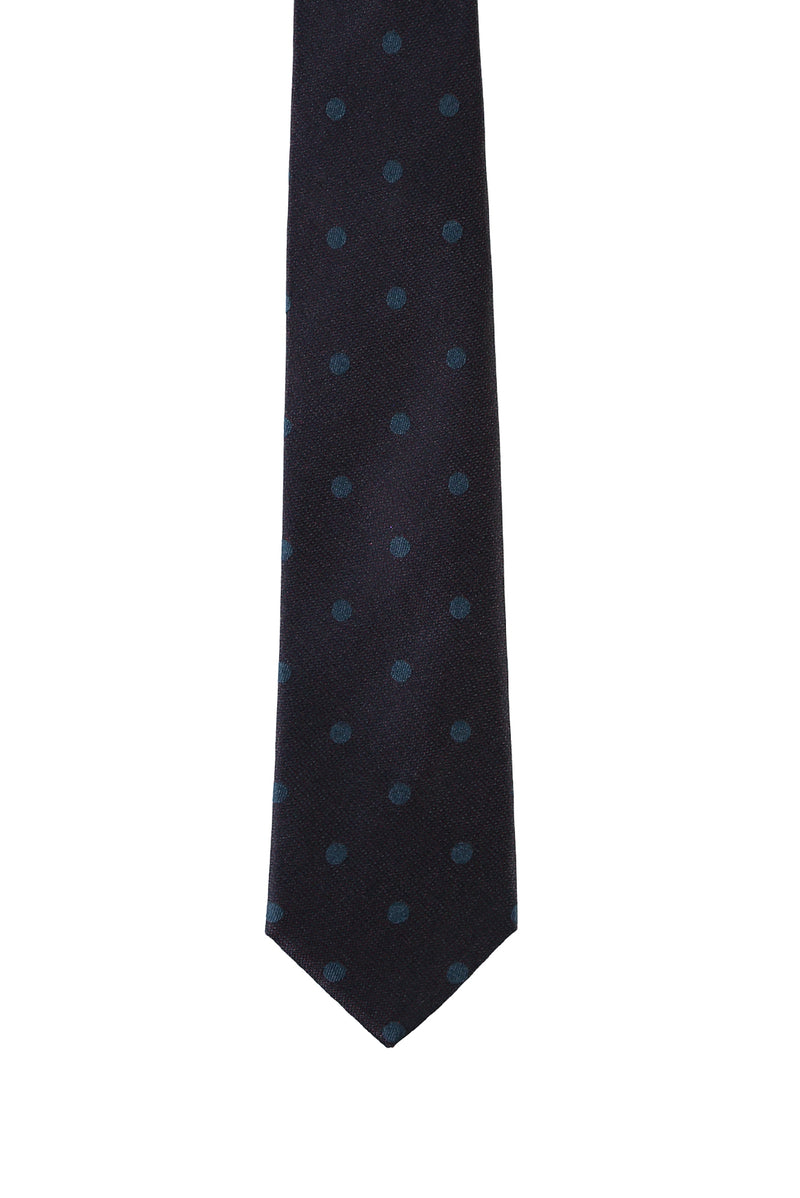 Koyu Mor Desenli Kravat