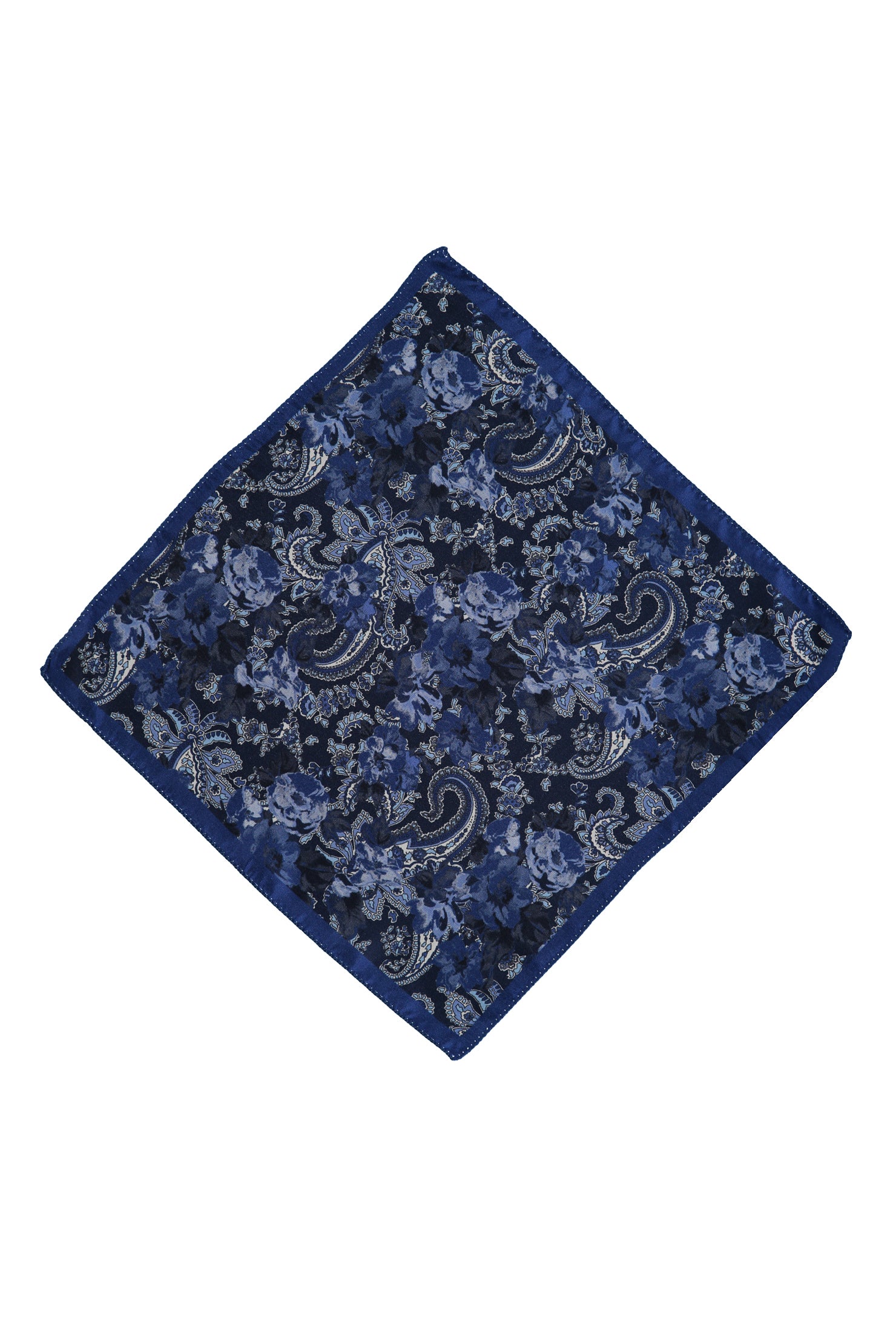 Koyu Mavi  İtalyan Desenli Mendil