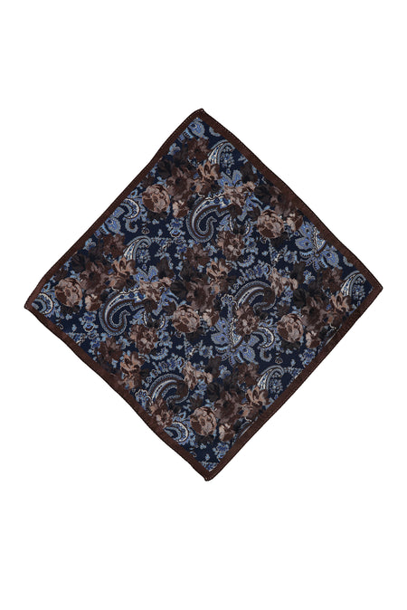Koyu Kahve İtalyan Desenli Mendil