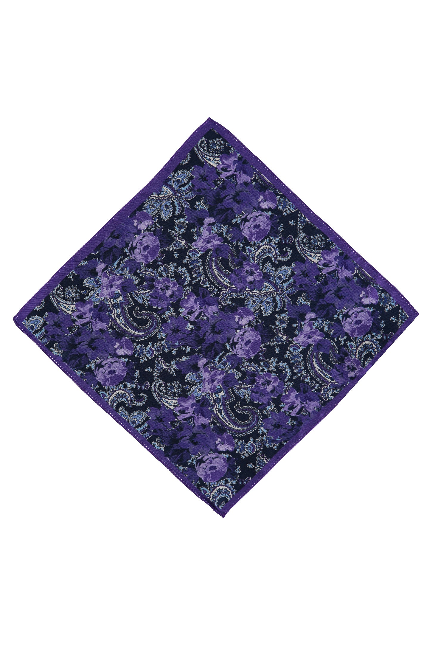Orta Mor İtalyan Desenli Mendil