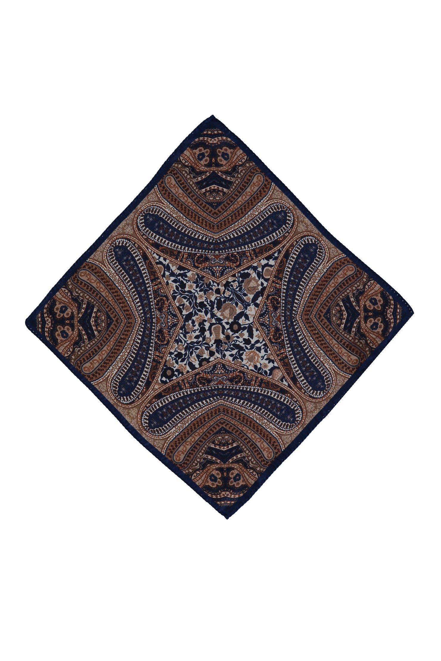 Açık Kahve  İtalyan Desenli Mendil