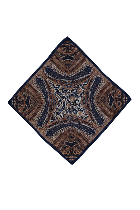 Açık Kahve  İtalyan Desenli Mendil