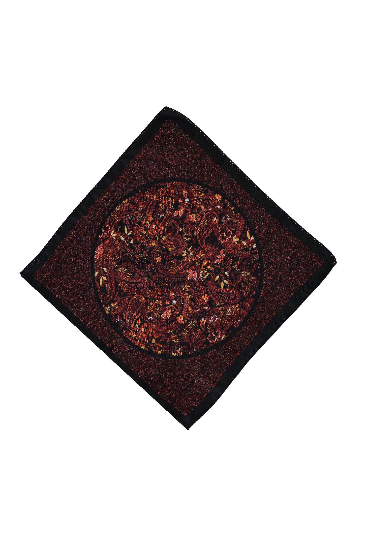 Orta Turuncu İtalyan Desenli Mendil