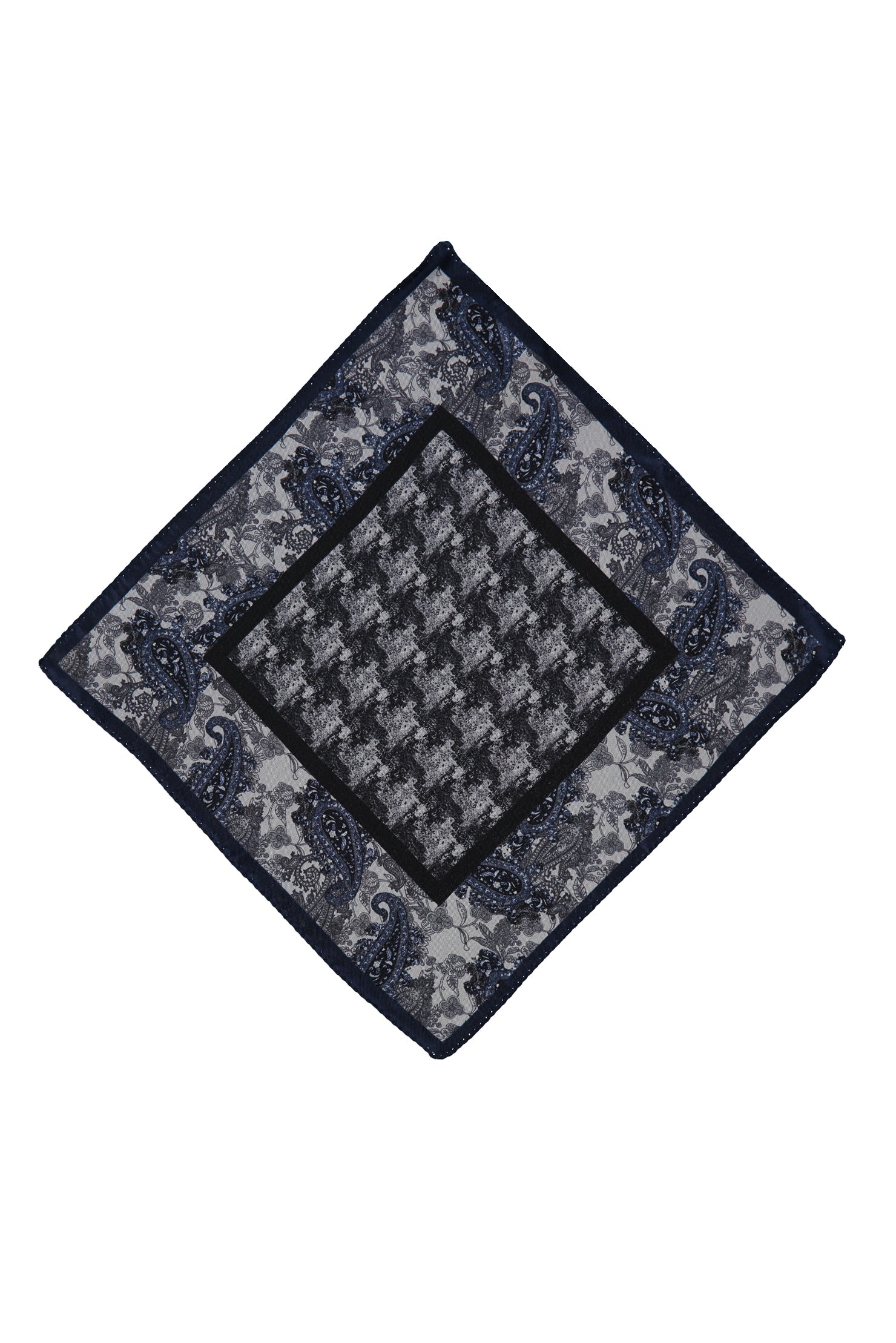 Siyah İtalyan Desenli Mendil