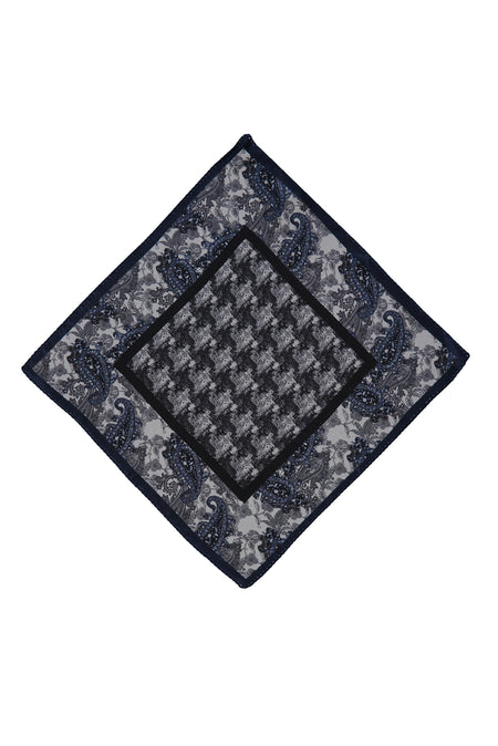 Siyah İtalyan Desenli Mendil