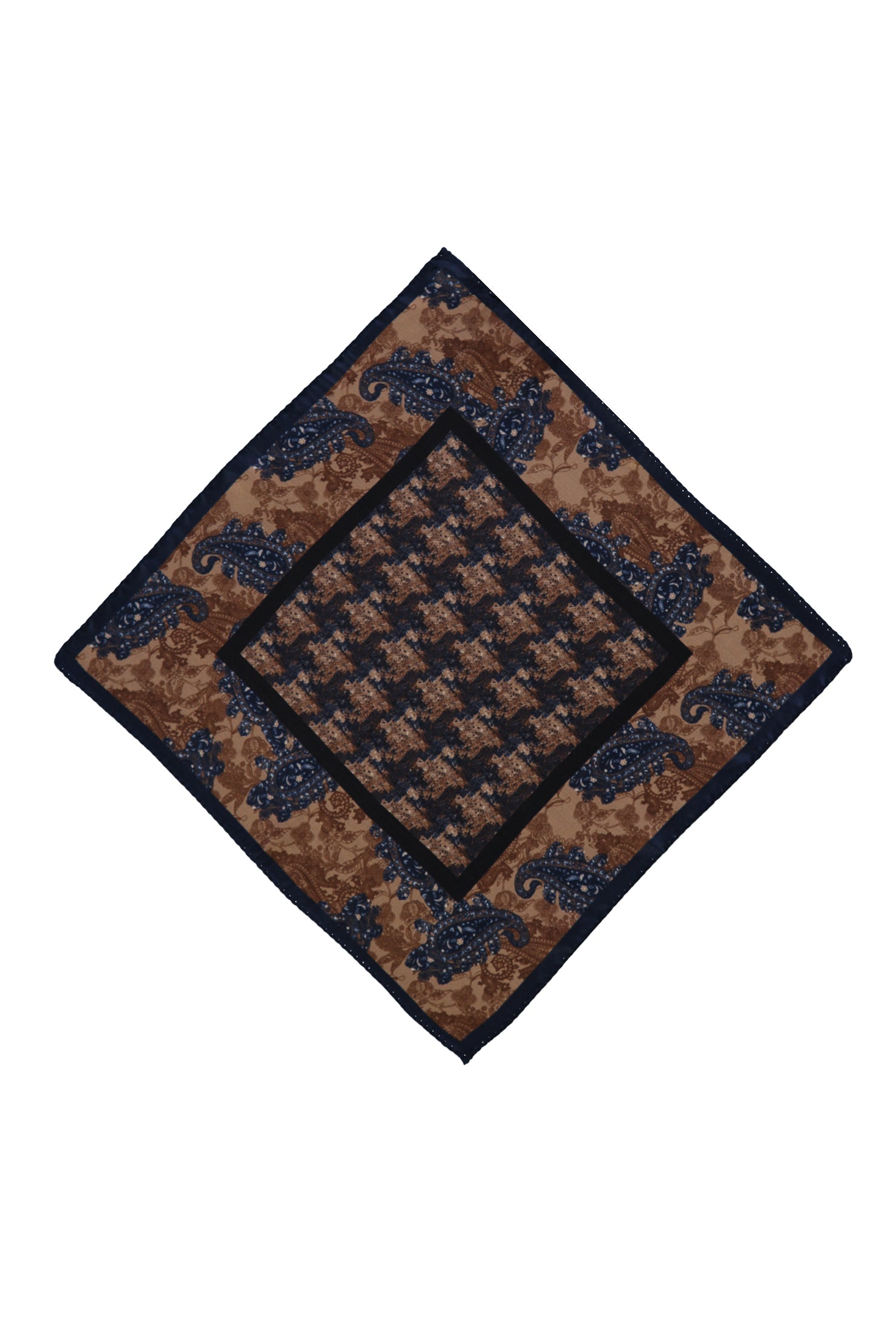 Açık Kahve  İtalyan Desenli Mendil