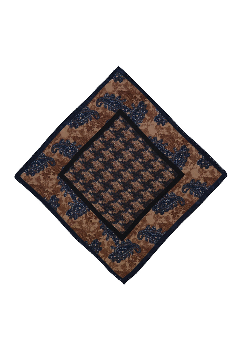 Açık Kahve  İtalyan Desenli Mendil