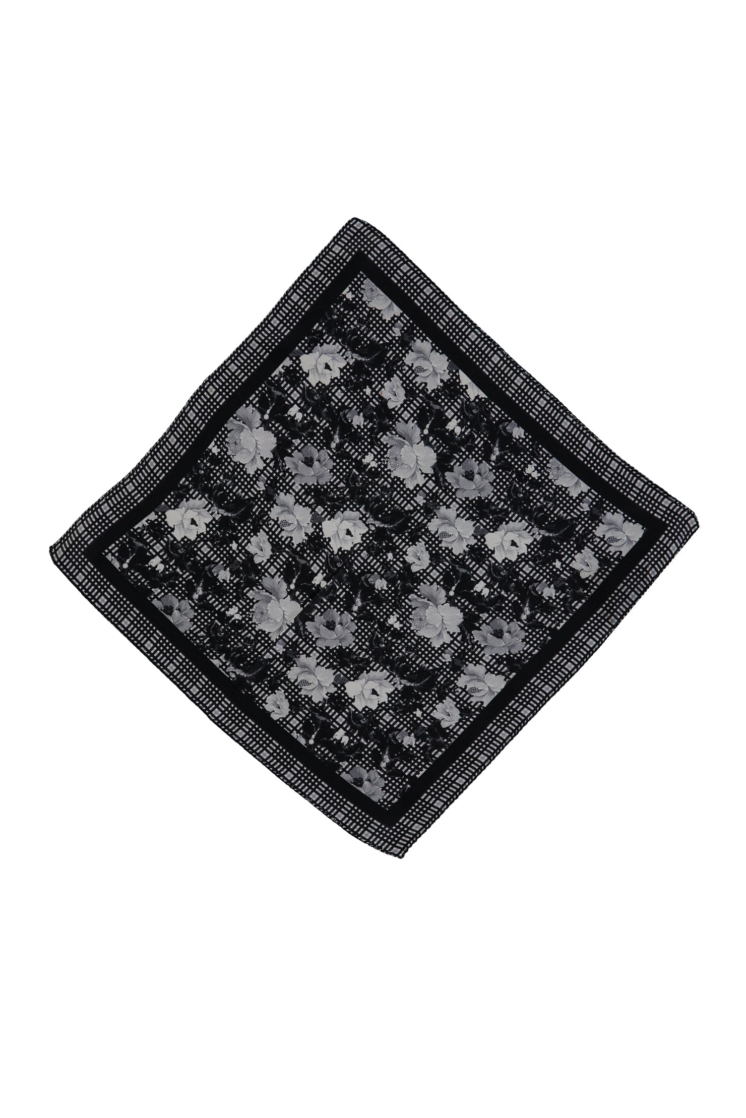 Siyah İtalyan Desenli Mendil