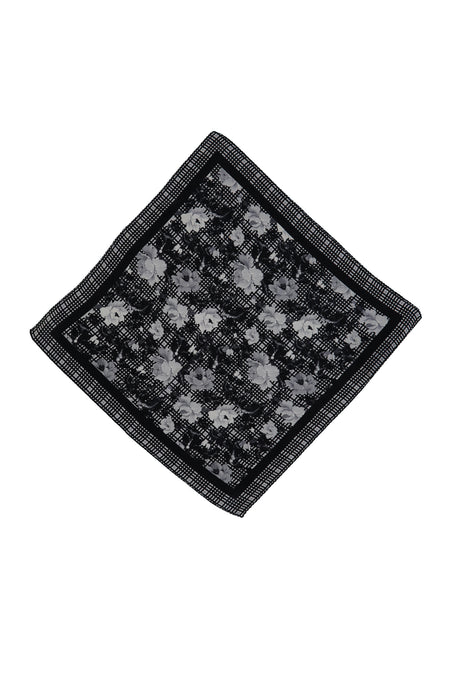 Siyah İtalyan Desenli Mendil