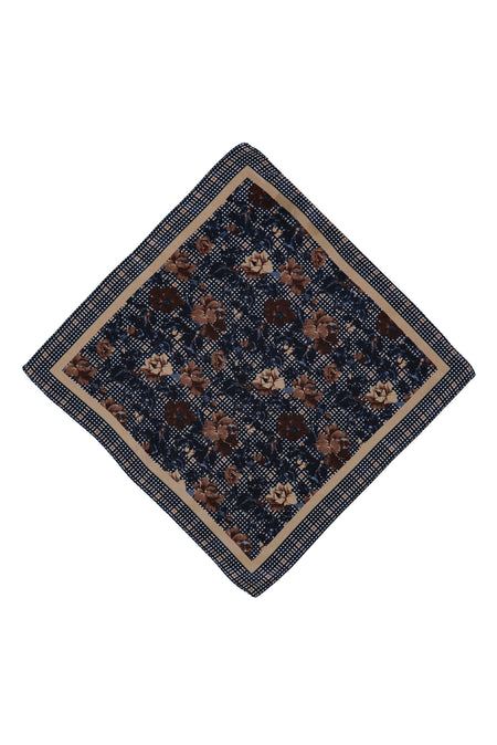 Koyu Kahve İtalyan Desenli Mendil