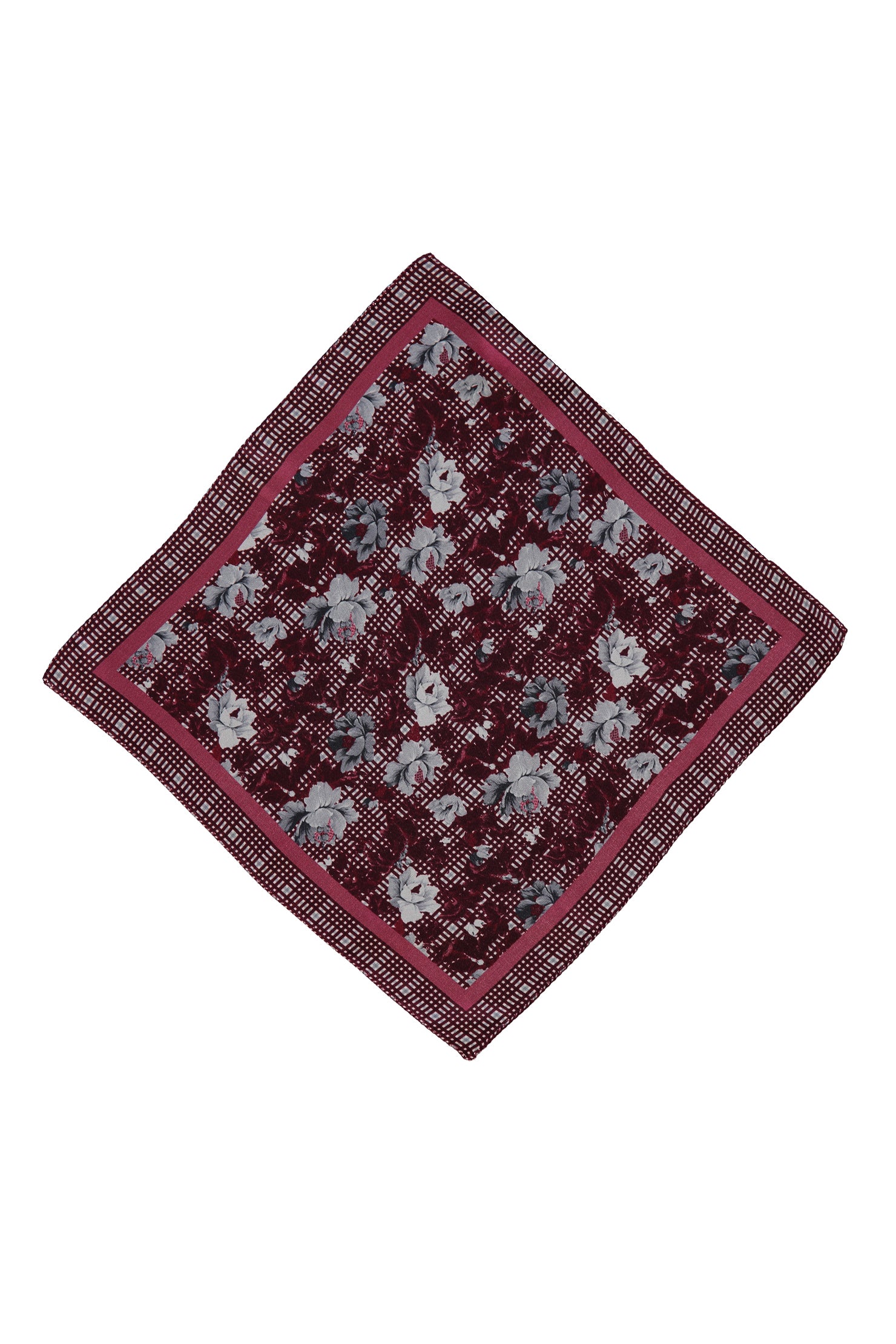 Koyu Bordo İtalyan Desenli Mendil