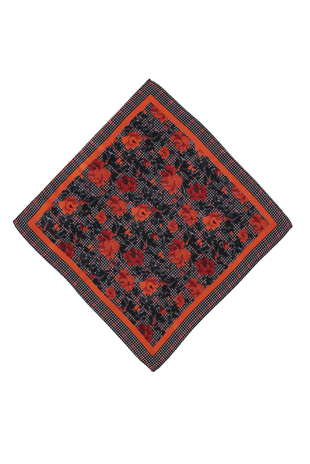 Orta Turuncu İtalyan Desenli Mendil