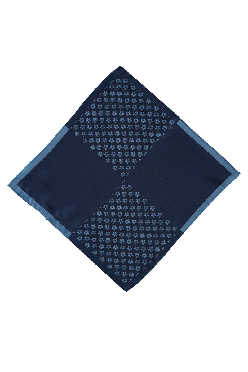 Koyu Mavi  Desenli Mendil