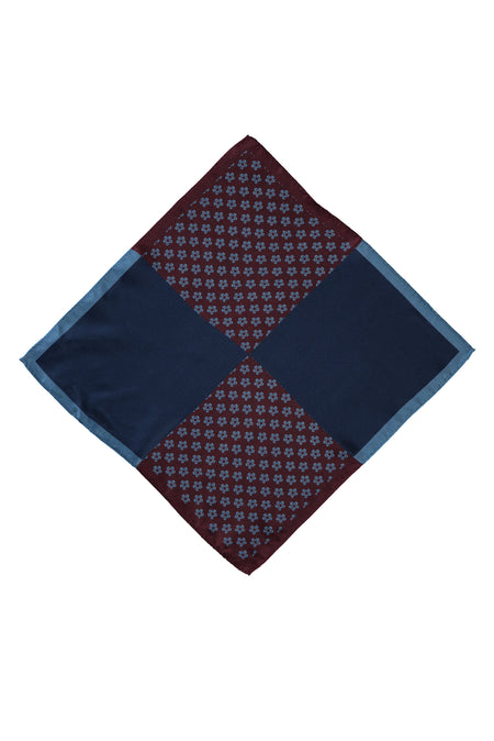 Koyu Bordo Desenli Mendil