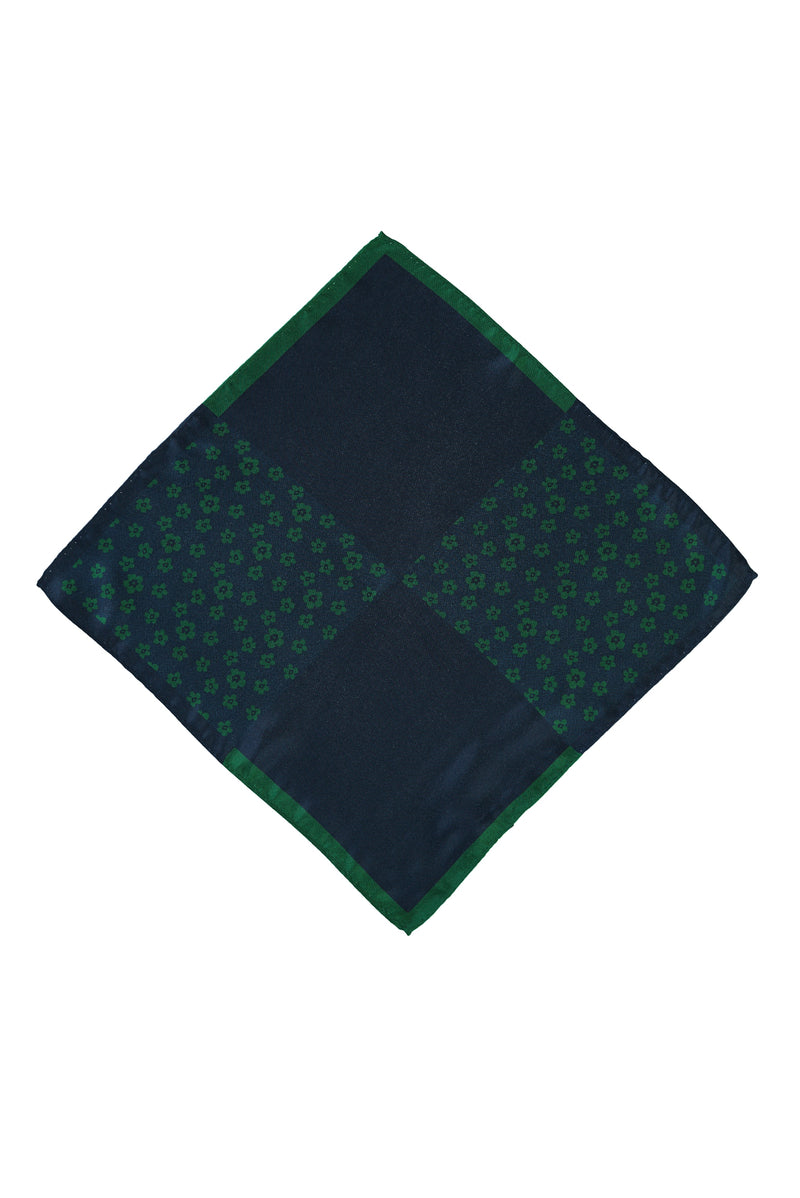 Koyu Yeşil Desenli Mendil