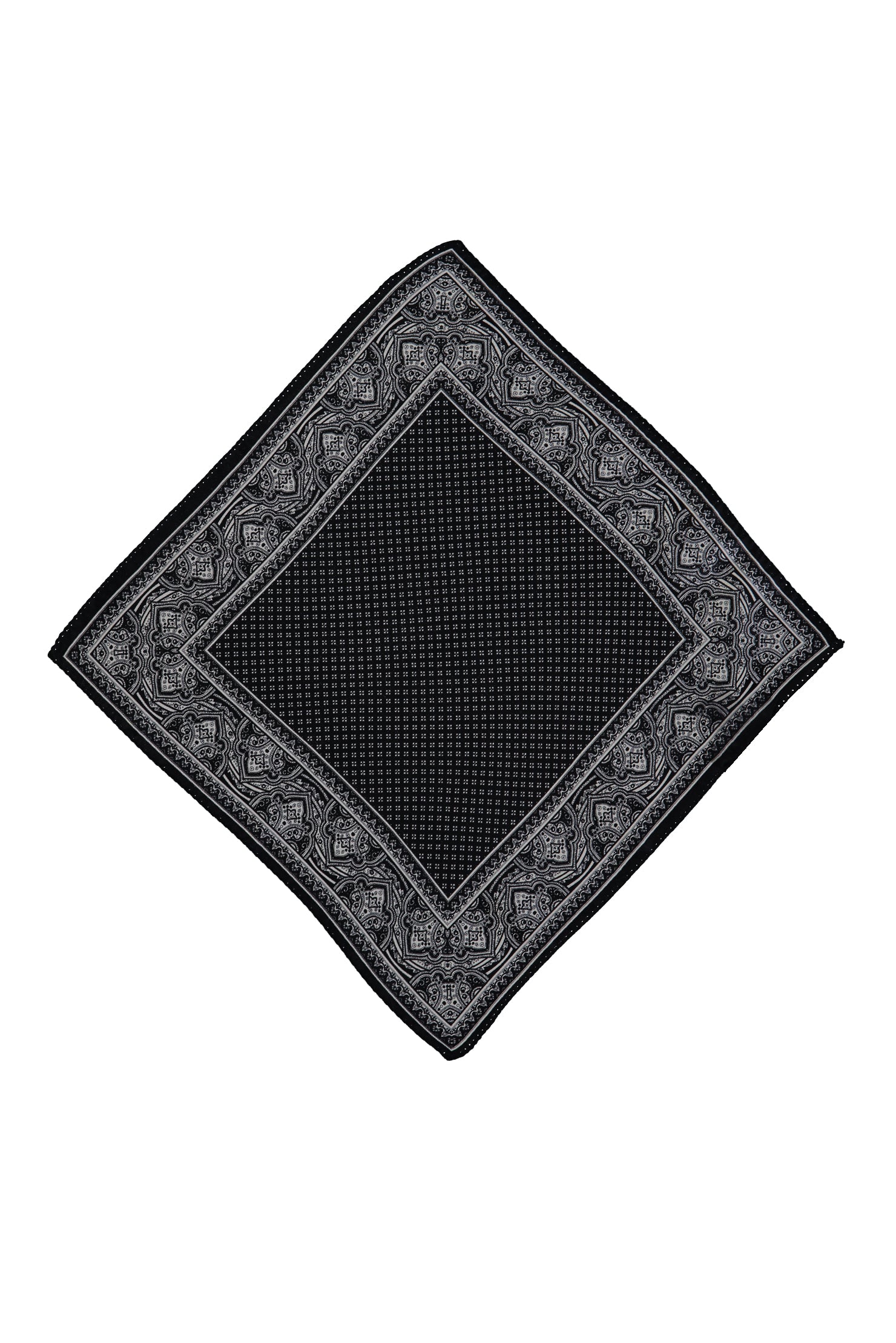 Siyah İtalyan Desenli Mendil