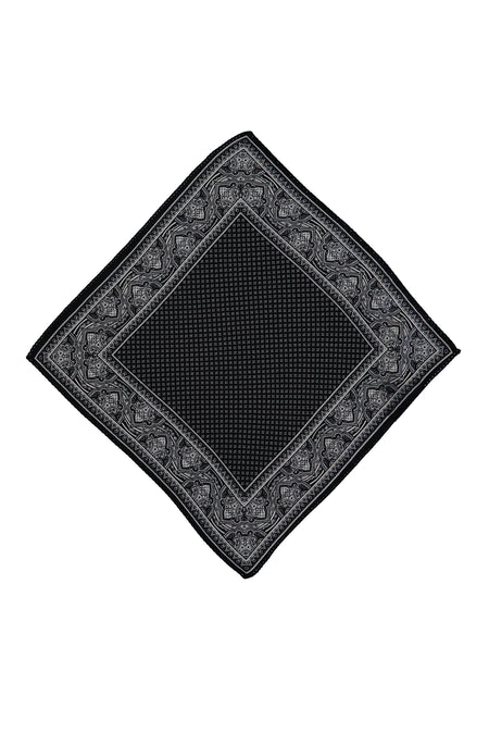 Siyah İtalyan Desenli Mendil