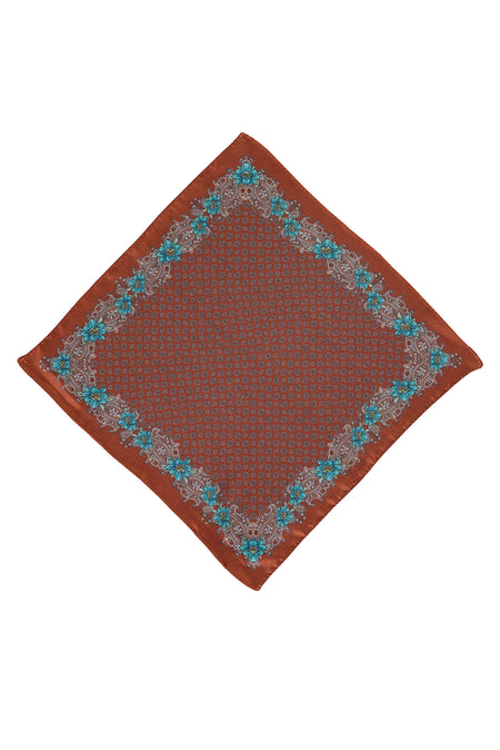 Açık Kahve  İtalyan Desenli Mendil