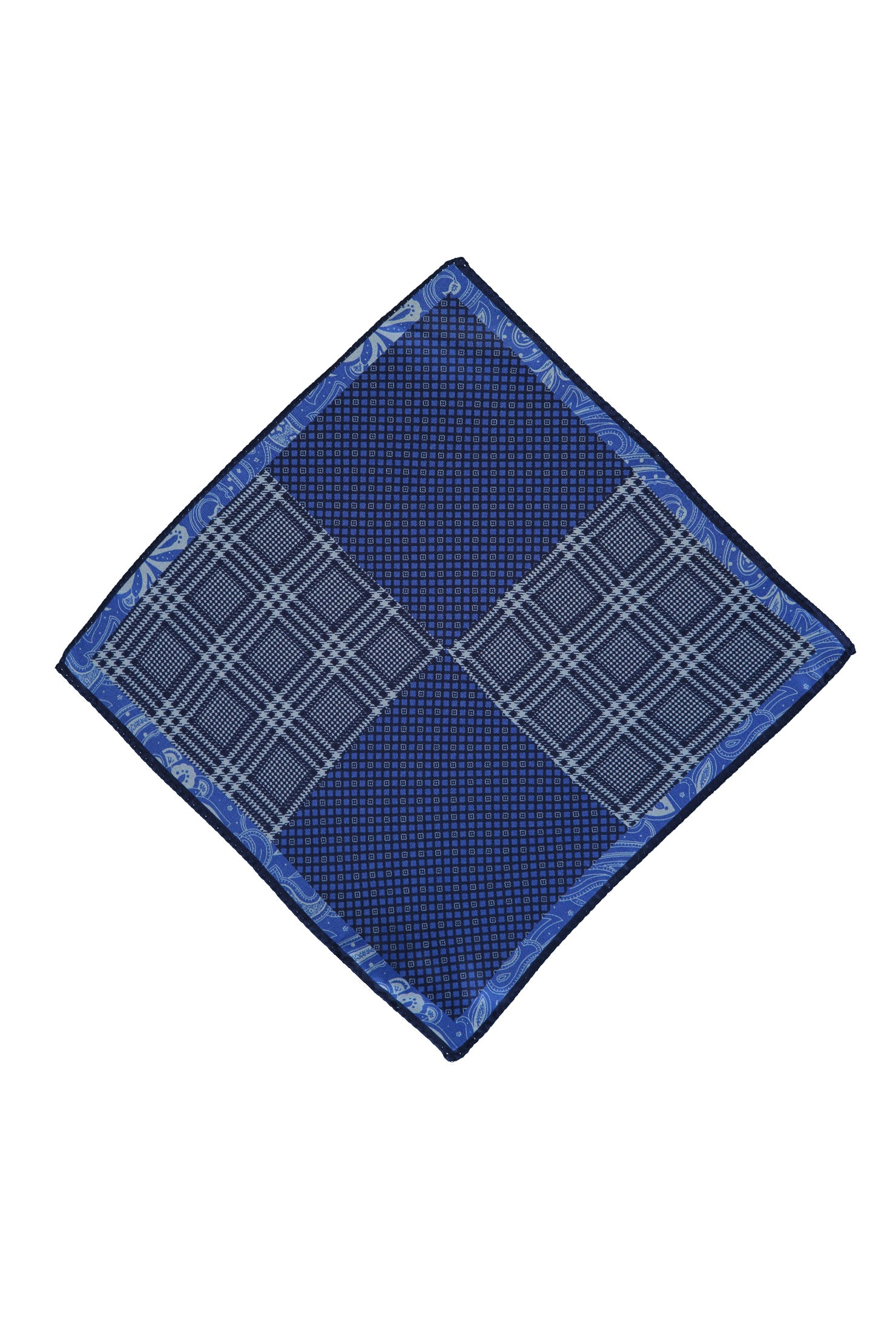 Açık Mavi İtalyan Desenli Mendil