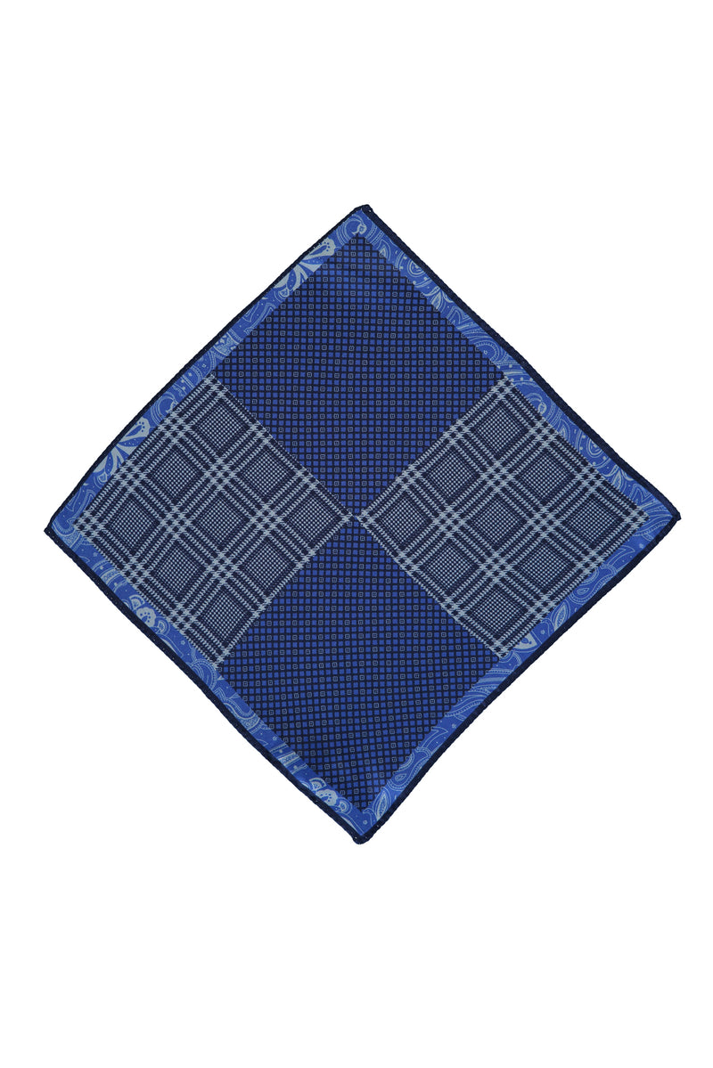 Açık Mavi İtalyan Desenli Mendil