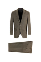 Orta Kahve Relaxed Fit Rahat Kesim Yün Takım Elbise