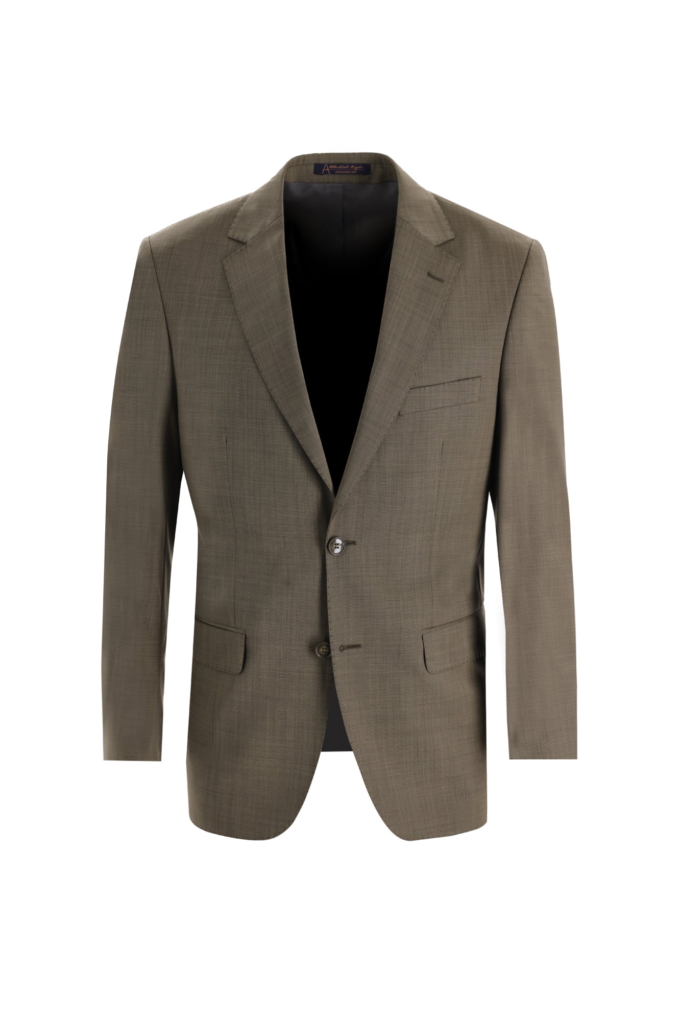 Orta Kahve Slim Fit Dar Kesim Klasik Yün Takım Elbise