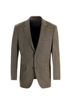 Orta Kahve Relaxed Fit Rahat Kesim Yün Takım Elbise