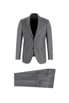 Orta Gri Slim Fit Dar Kesim Yün Takım Elbise