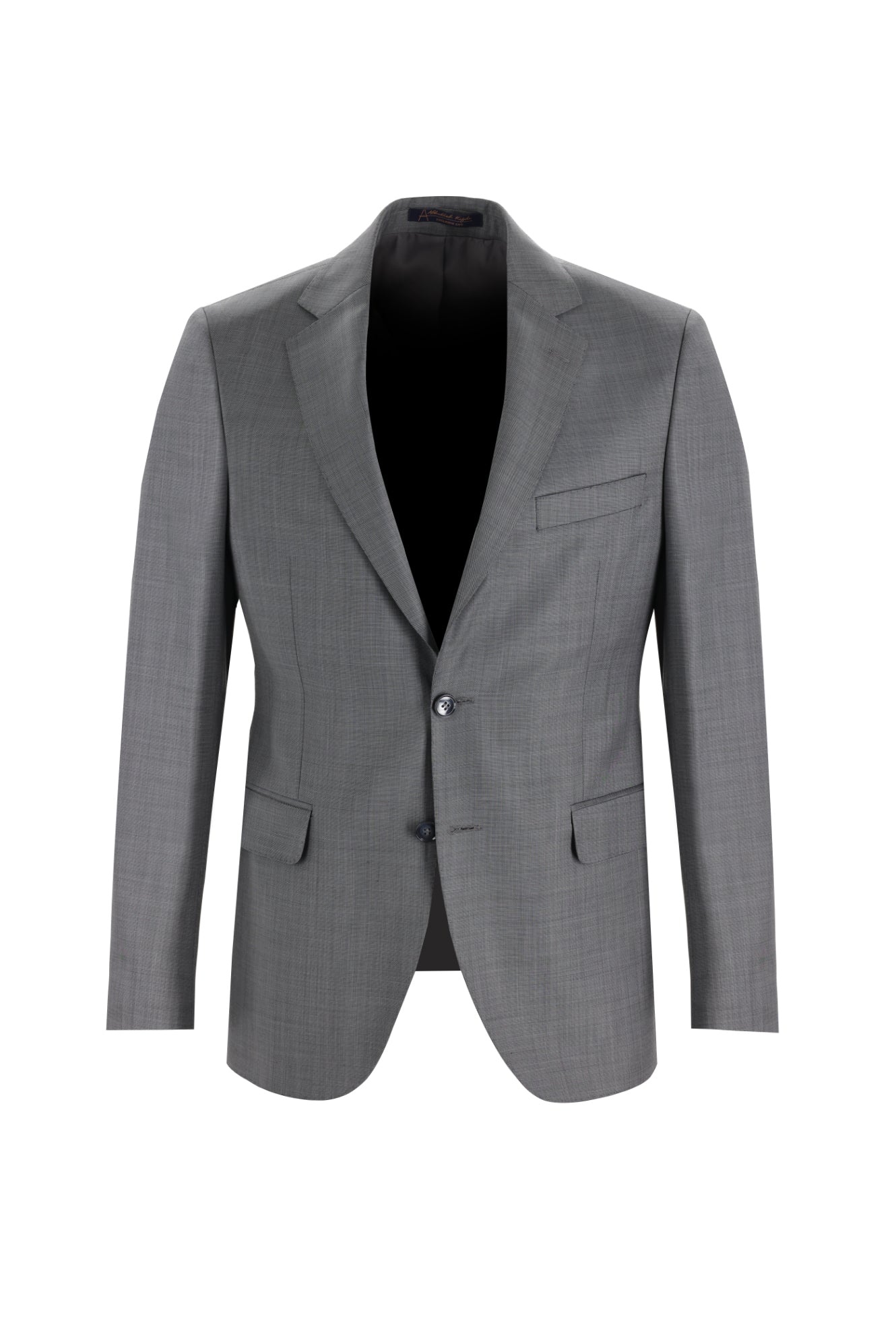 Orta Gri Slim Fit Dar Kesim Klasik Yün Takım Elbise