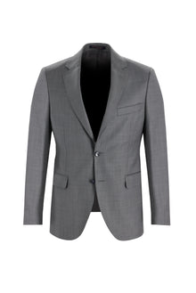 Orta Gri 7 Drop Slim Fit Dar Kesim Yün Tak?m Elbise-Abdullah Ki??l?