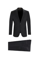 Siyah Slim Fit Dar Kesim Klasik Yün Takım Elbise