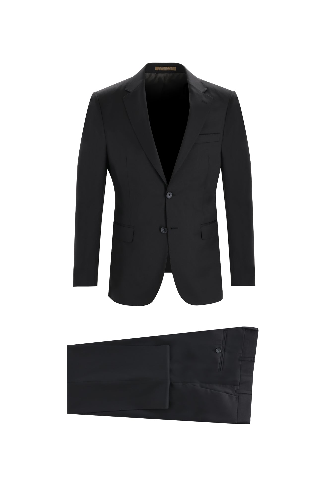 Siyah Relaxed Fit Rahat Kesim Klasik Yün Takım Elbise