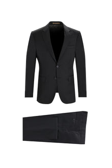 Siyah Regular Fit Klasik Yün Takım Elbise