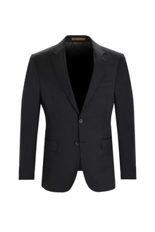 Siyah Relaxed Fit Rahat Kesim Klasik Yün Takım Elbise