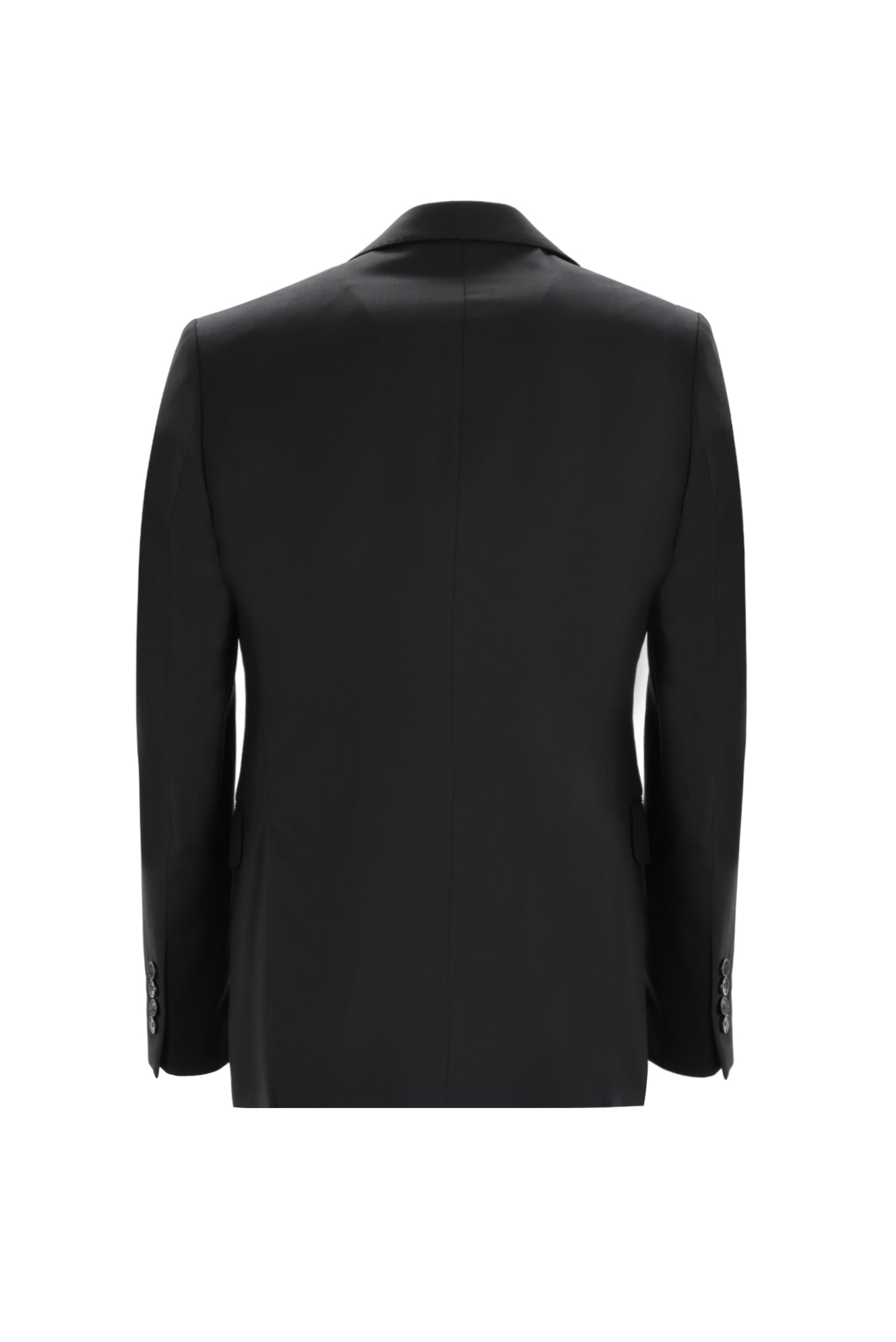 Siyah Slim Fit Dar Kesim Yelekli Yün Takım Elbise